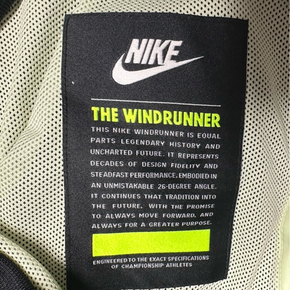 Nike Windrunner Hooded Jacket medium black blue green windbreaker lightweight - Picture 13 of 14